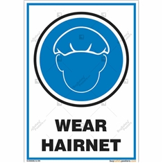 Wear Hairnet Signs in Portrait