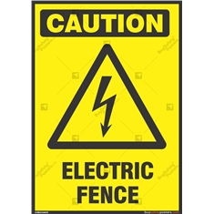 Caution - Electric Fence Sign